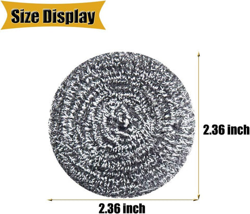 16 PCS Stainless Steel Sponges Scrubbers, Density Metal Scouring Pads for Pot Pan Dish Wash Cleaning