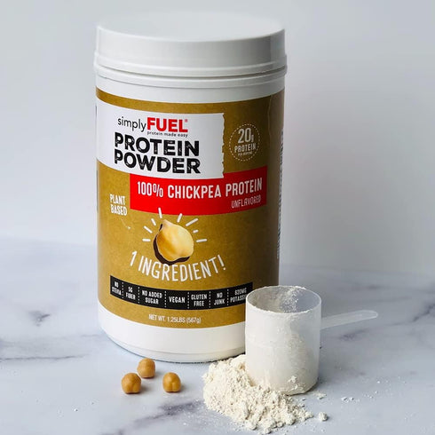 Plant Based Protein Powder, Chickpea Protein, 20g Unflavored, High Fiber, 1.25 pounds