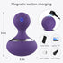 MANFLY Cordless Electric Handheld Massage Ball, Rechargeable Body Neck Massage Tool (Purple)