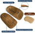 W5.5-8.5 M5.5-7.5) DR. POTTER+ Heel Cups for Plantar Fasciitis Relief, Cork Heel Cushions for Heel Pain and Achilles