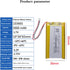 Liter energy battery 3.7V 103665 3000mAh Pack 1.25mm Lithium Polymer ion Battery Rechargeable Polymer Battery with JST