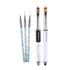 Nail Art Brushes, Professional Gradient Manicure Tools with Rhinestone Handle, DIY Home Salon Pens for Drawing