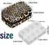 Skonsati 7 Leopard Cheetah Print Weekly Pill Organizer Pill Caes Bag Day Medicine Container Case with Removable Pill