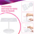 54 Holes Acrylic Brush Holder, Collapsible Makeup Brush Dryer Stand for Makeup Lovers (White)