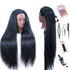 Mannequin Head with Hair - 26" Hair Styling Doll Head with Table Clamp Stand Included (Black YK)