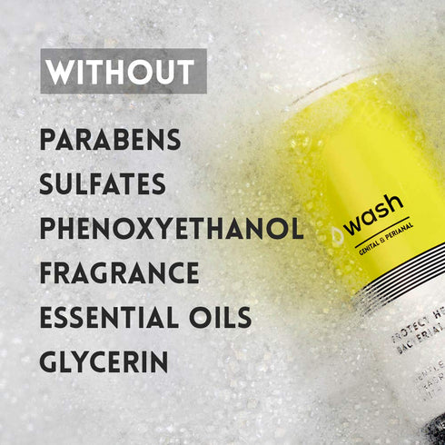 WASH Fragrance-free, Unscented Intimate Foam Wash I Sulfate-free with Prebiotics I Naturally Control Body-Odor