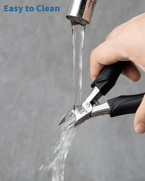 Toenail Clippers, Professional Podiatrist Grooming Tool for Thick or Ingrown Nails, Stainless Steel Sharp Curved Blade