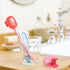 4 Pack Travel Toothbrush Head Covers, Portable Plastic Clip Protector Cap for Household, Travel, School (Grey, Red,