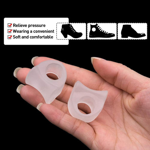 Welnove 10 Pack Toe Separators Gel Toe Spacers for Bunions, Overlapping Toes, and Pain Relief Pads - Clear