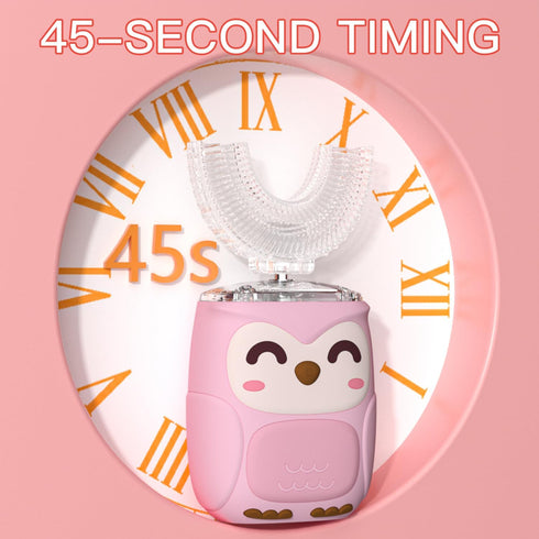 PVOGRT 4 6 Mode-(Age2-7 Kids Electric U Shaped Toothbrush Kids Sonic Toothbrush with Soft Brush Head Automatic Full
