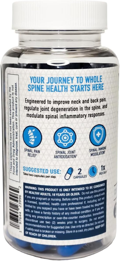 Spine Complete Spinal Supplement & Pain Reliever - 60 Capsules, Regulates Articular Degeneration, Joint Pain Relief