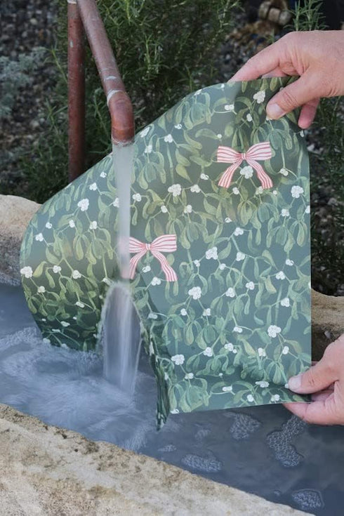 Waterleaf Paper Co. 100% (10 Dissolvable Wrapping Paper, Sunflower Designs, Premium Seasonal Gift Wrap, Sustainable