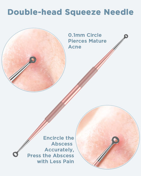 TAYTHI Blackhead Remover Tool Kit, Pimple Popper Tool, Stainless Steel Extraction Tools for Face
