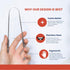 Stainless Steel Tongue Scraper for Adults with Travel Case, 2 Pack for Daily Hygiene and Bad Breath Reduction