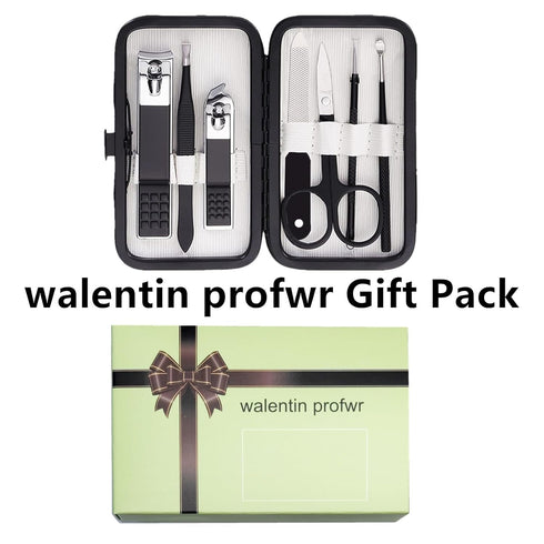 Nail Clipper Set Manicure Set Men Manicure Kit with Portable Travel Case Toe Finger Nail Clippers Personal Care Tools Kit Men Grooming Kit Gift for Husband Boyfriend Family(black white)
