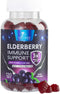 Sambucus Elderberry Immune Gummies, 120 Gummies, Daily Support with Vitamin C, D3, Zinc, Gluten Free Non-GMO