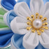 Japanese Hair Clip Cherry Blossom HairPin Kimono Hanfu Flower Band Clip Accessories for Women Girl (Blue)