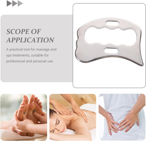 Massage Scraper Tool Portable Stainless Steel Guasha Board for Body Scraping for Muscle Relaxation and Deep Tissue