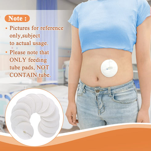 Feeding Tube Pad G Tubes Button Pads Holder Covers, Peg Tube Supplies Catheter Support, Extra Soft and Absorbent Pads