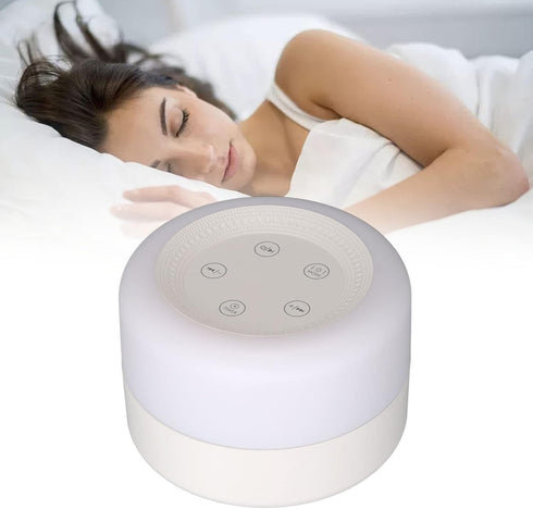Vomeko 7 2000mAh White Noise Machine for Sleep,USB Rechargeable Sound Machine with Color LED Battery, Portable Noise