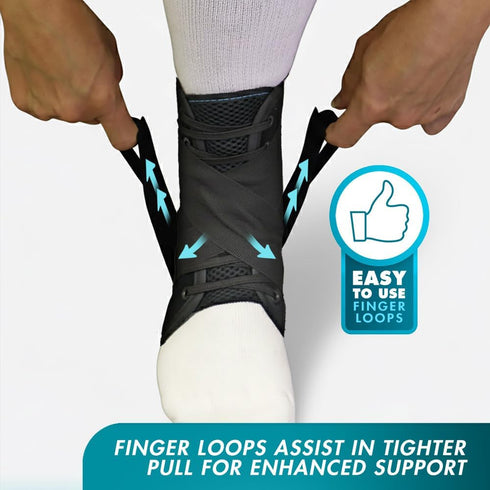 Med Spec ASO Speed Lacer Ankle Brace for Sprained Ankle and Peroneal Tendonitis, Orthopedic Ankle Support for Men