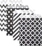 KEYYOOMY 100 Pcs Black Candy Buffet Bags, Small Polka Dot Paper Treat Bags for Wedding & Birthday Party (5 x 7 inch)