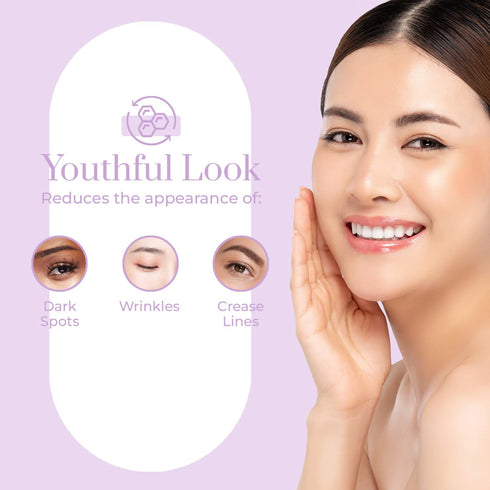 Vitamin C & Hyaluronic Acid Under Eye Serum, Reduces Puffiness, Dark Circles & Wrinkles, Cruelty-Free
