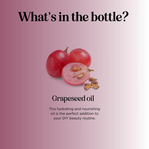 Pure Grapeseed Oil for Skin Care, Cold Pressed Moisturizing Carrier Oil, Natural Vitamin E Anti Aging
