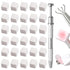 100 Pcs White Soft Nail Sponges, Ombre Nail Sponge Metal Grabber, Nail Brush Accessories for Manicure Art Tools