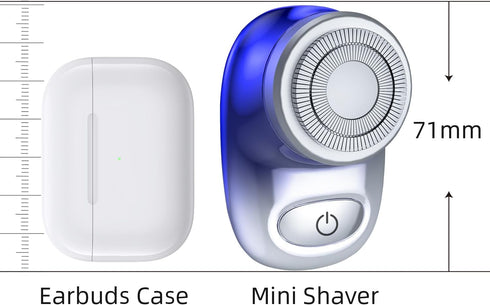 Mini Electric Shaver, Pocket Size for Men Women, Rechargeable Easy One-Button, Portable Waterproof Razor for Travel