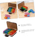 IMIKEYA Weekly Pill Organizer Box Portable Daily Medicine Storage Case with Colorful Black Shell, Reminder, Compact