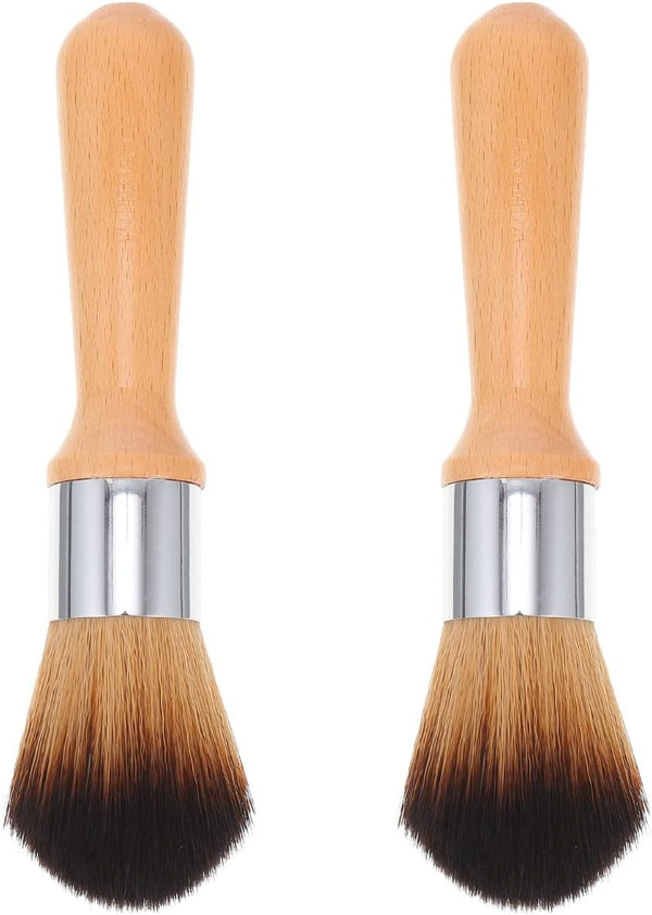 Vaguelly 2pcs Model Dusting Brush, Wooden Handle Cleaner for Figures, Statues & Musical Instruments
