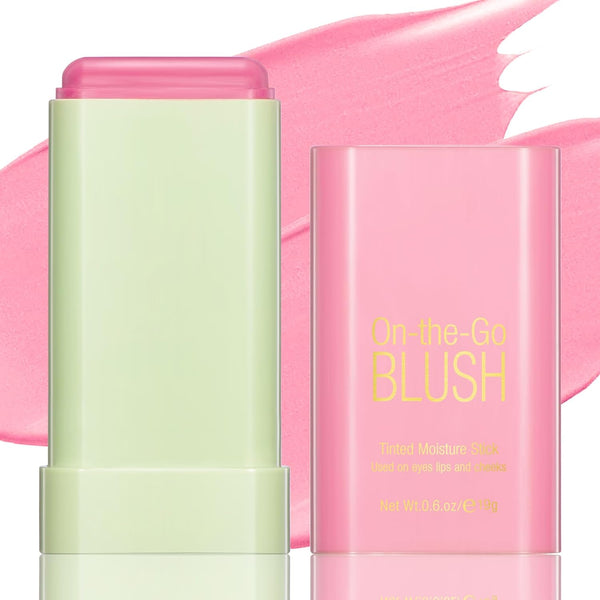 Blush Stick for Cheeks, Cream Makeup Blush Wand, Natural Blendable Waterproof Korean Matte Tint (#01 Shy Pink)