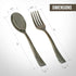 Premium Mini Disposable Silver Plastic Spoons and Forks Set, 40 Piece Bundle for Dessert and Appetizers, Tiny Cocktail