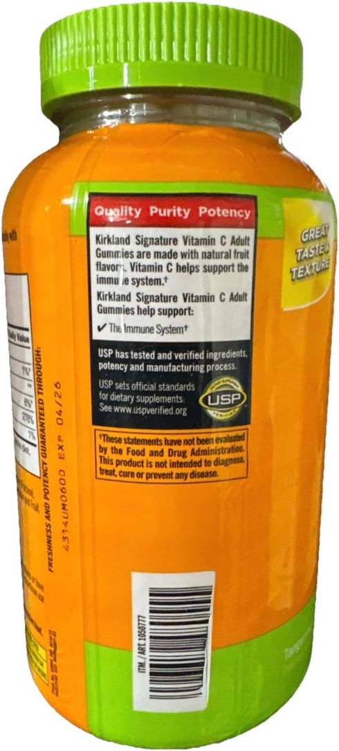 KIRKLAND Gummies 250 180 Count Signature Vitamin C Adult mg