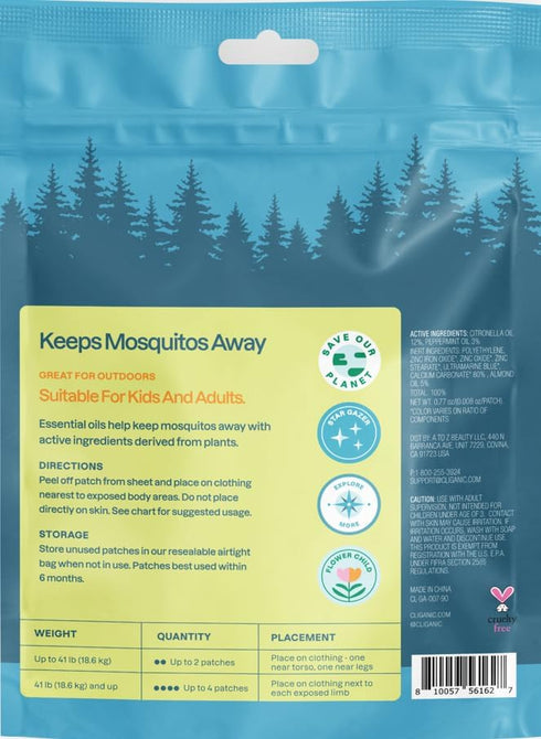 Cliganic Mosquito Repellent Stickers, 90 Pack Camping Patches for Kids & Adults, DEET-Free Essential Oil