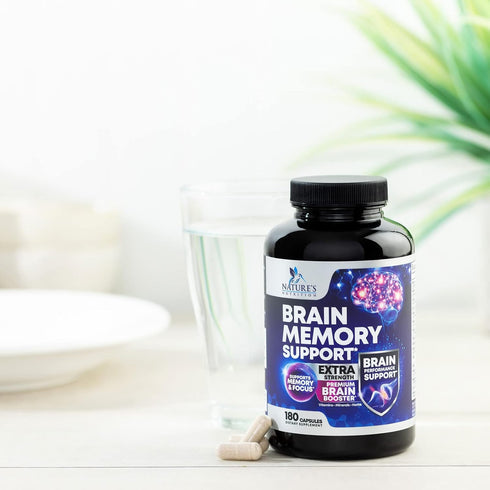 Nootropic Brain Supplements - 180 Capsules for Memory, Focus & Clarity with 40 Nootropics, Phosphatidylserine, Bacopa,