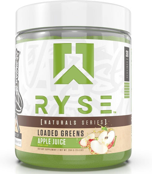 RYSE Loaded Greens Daily Superfood Powder - 30 Servings with Essential Micronutrients, Antioxidants, Vitamins