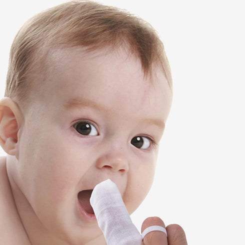 Baby Teeth Cleaning Gauze Finger Cover - 6pcs Soft Gauze Infant Oral Toothbrush for Milk Stain Removal