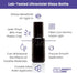 Infinity Jars 15 Ml (.5 fl oz) Black Ultraviolet Glass Bottle with Glass Ball Roll on Tip