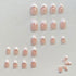 RikView French Press on Nails, Oval Glossy Fake Nails Short White False Nails Full Cover Prom Nails for Women and Girls