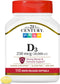 21st Century Vitamin D3 250 mcg (10,000 IU) | 110 Count Rapid Release Softgels