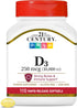 21st Century Vitamin D3 250 mcg (10,000 IU) | 110 Count Rapid Release Softgels