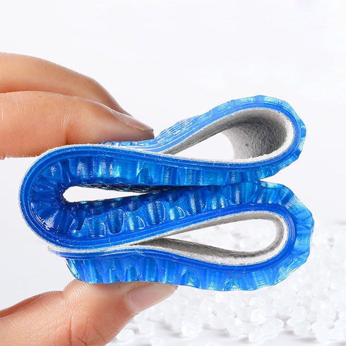 1 Pair Blue Silicone Gel Reusable Honeycomb Full Length Non Slip Comfort Sports Insole, Air Cushion Damping Shoe Pad