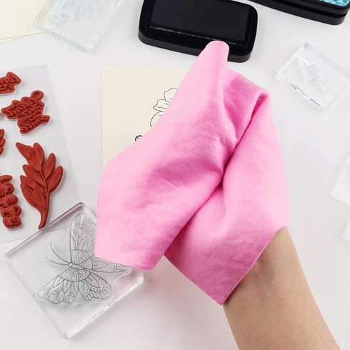 3pcs Super Absorbent Stamp Cleaner Cloth in 3 Colors for Stamp Cleaning - ShammySuede Towel