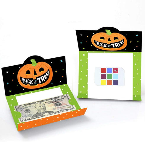 Set 8 Big Dot of Happiness Jack-O'-Lantern Halloween - Kids Halloween Party Money and Gift Card Holders