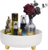 Anyoifax 360 Degree Rotating Makeup Perfume Organizer Tray, Lazy Susan Skincare Storage for Dresser, Large Ivory White