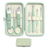 Manicure Set for Men Women, Nail Clipper Set with Portable Travel Case, Grooming Kit Gift for Family Friends (Green)