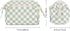Narwey Large Mint Green Checkerboard Makeup Bag, Wide-open Travel Cosmetic Organizer
