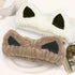 Huachi 2 Packs Cute Cat Spa Headband: Soft Coral Fleece Facial Wash Hair Accessories for Women & Girls (Beige+ Khaki)